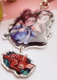 Image 2 of  "Let me pet you A-Qiao" keychain  