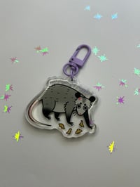 Image 2 of Opossum with Nuggets Keychain