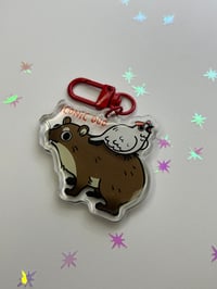 Image 2 of Hyrax with Aweboo ( best friends ) keychain