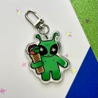 Image 1 of Alien with Kebab keychain