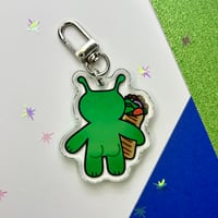 Image 2 of Alien with Kebab keychain