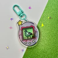 Image 1 of Pigeon Tamagotchi Keychain 