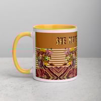 Image 4 of She Moves Mountains - Southwest Aesthetic - 11 oz Mug with Color Inside