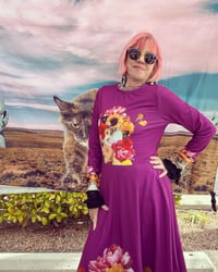 Image 11 of She Doesn't Let Life Drag Her Down -  All Over Print - Long Sleeve Dress With Pockets