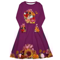 Image 8 of She Doesn't Let Life Drag Her Down -  All Over Print - Long Sleeve Dress With Pockets