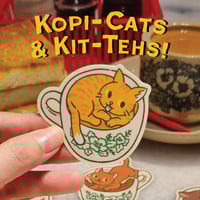 Image 1 of Kopi Cats and Kit-tehs Vinyl Stickers
