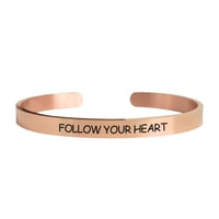 Image 2 of Follow your Heart Bracelet. Live a life true to oneself.