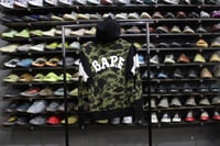 Image 2 of BAPE FULL ZIP HOODIE "PATCH/WHITE" (1ST CAMO/GREEN)