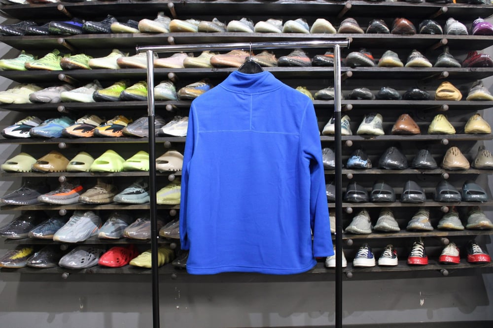BAPE HALF ZIP FLEECE TOP JACKET "BLUE"