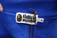 Image 3 of BAPE HALF ZIP FLEECE TOP JACKET "BLUE"