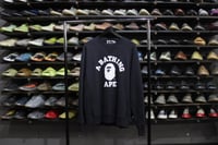 Image 1 of BAPE PULLOVER "WHITE APE HEAD" (NAVY)