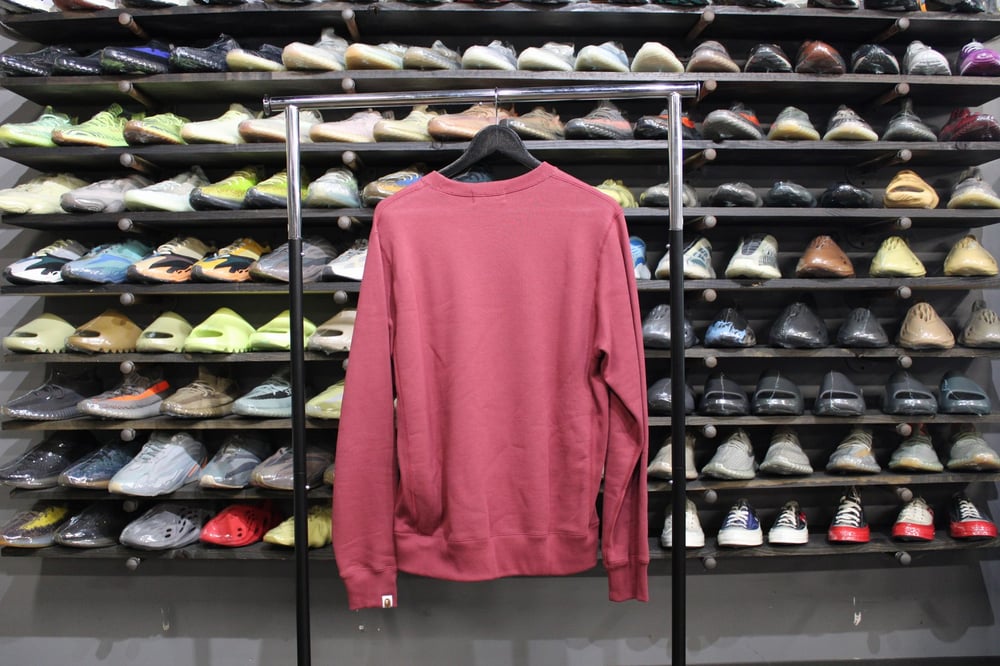 BAPE CREWNECK "WHITE APE HEAD" (BURGUNDY)