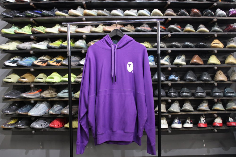 BAPE LOOSE PULLOVER HOODIE "SMALL APE HEAD" (PURPLE)