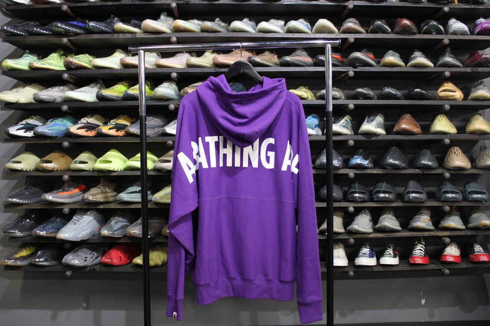 BAPE LOOSE PULLOVER HOODIE "SMALL APE HEAD" (PURPLE)