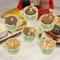 Image 2 of Kopi Cats and Kit-tehs Vinyl Stickers