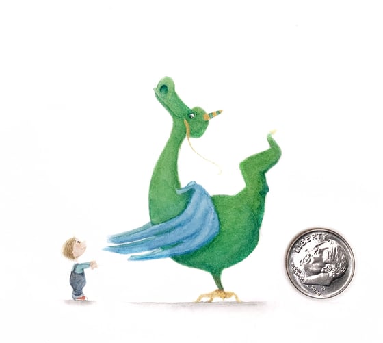 Image of Reach Out - an original tiny watercolor
