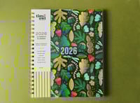 Image 1 of 2026 12 Month Letter Size Planner | Calendar & Weekly Pages | Dragonfly Forest Pattern