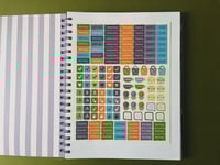 Image 3 of 2026 12 Month Letter Size Planner | Calendar & Weekly Pages | Purple Petunia Pattern