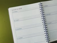 Image 5 of 2026 12 Month Letter Size Planner | Calendar & Weekly Pages | Purple Petunia Pattern