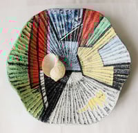Image 4 of Picasso Inspired Paper Mache Bowl | Colorful Abstract Wavy Design