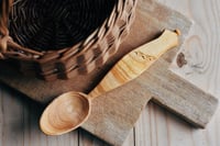 Image 2 of Hand carved cherry eating spoon 