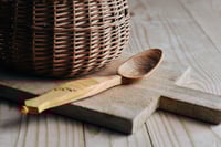 Image 3 of Hand carved cherry eating spoon 