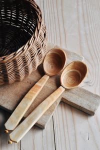 Image 2 of Hand carved cherry eating spoons