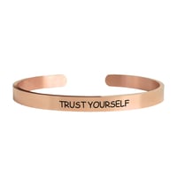 Image 2 of Trust Yourself Bracelet a reminder to have confidence in your choices & move forward with courage.