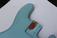 Image 4 of MJT JBT Jazz Bass Body – Sonic Blue nitro finish with ‘Medium’ Relic/Aging