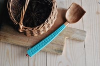 Image 1 of Hand carved willow cooking and serving spoon 
