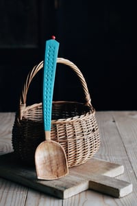 Image 2 of Hand carved willow cooking and serving spoon 