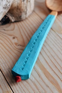 Image 2 of Hand carved cherry wood cooking and serving spoon