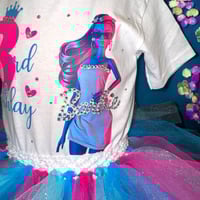 Image 2 of 3rd Birthday Barbie tutu set 