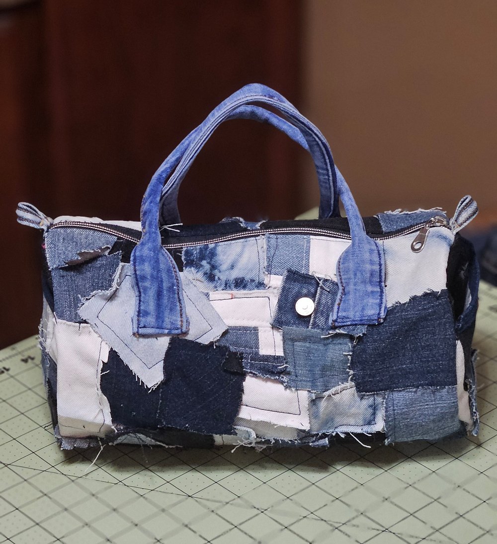 Image of Denim Bullet Bag (was $65.00)