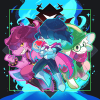 Roaring Night (Deltarune) Square Print