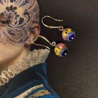 Image 2 of Antique wedding cake Murano bead earrings 