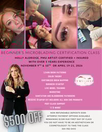 Beginner’s Microblading Certification Deposit Only