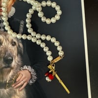 Image 4 of Antique low carat gold mechanical pencil freshwater pearl necklace