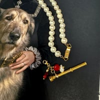 Image 2 of Antique low carat gold mechanical pencil freshwater pearl necklace