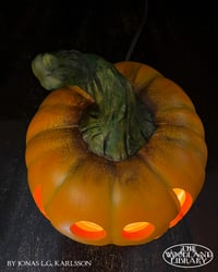 Image 2 of ORANGE COZY Halloween Pumpkin - Carved by hand & Customized