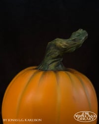 Image 3 of ORANGE COZY Halloween Pumpkin - Carved by hand & Customized