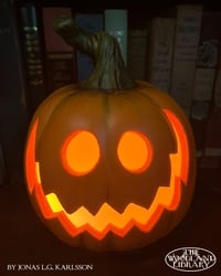Image 4 of ORANGE COZY Halloween Pumpkin - Carved by hand & Customized