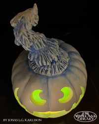 Image 3 of NORTHERN LIGHT WINTER PUMPKIN  - Carved by hand & Customized