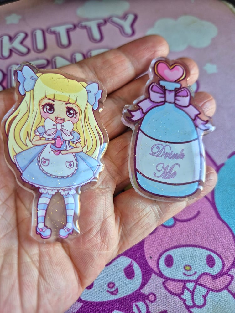 Image of Alice in Wonderland Set of 2 Magnets - Drink Me