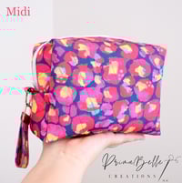 Image 4 of Leopard Red by Kasey Rainbow - Boxy Pouch with Mini Key Fob