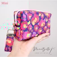 Image 3 of Leopard Red by Kasey Rainbow - Boxy Pouch with Mini Key Fob