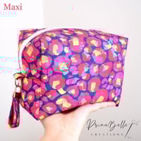 Image 5 of Leopard Red by Kasey Rainbow - Boxy Pouch with Mini Key Fob