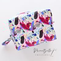 Image 1 of Poppy Seeds by Deb McNaughton - Boxy Pouch with Mini Key Fob