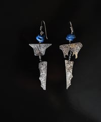 Image 1 of Big Rustic Silver Earrings