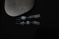 Image 2 of Organic Silver Long Earrings